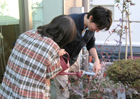 作業療法士による屋外作業