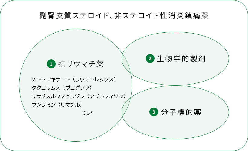 関節リウマチの治療に用いられる薬剤